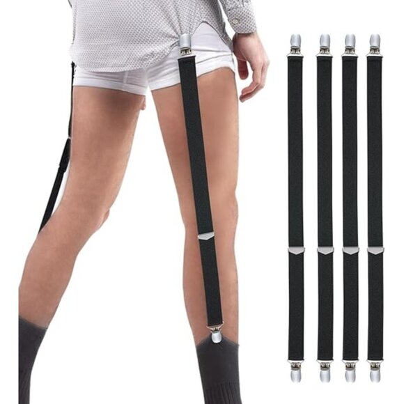 HOLD'EM Shirt Stay for Men Police Military Non Slip Clips - Black Straight - Picture 1 of 7